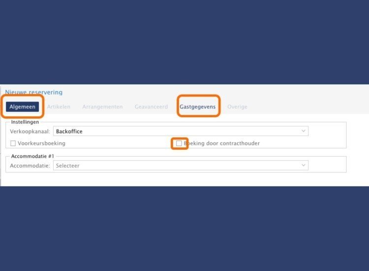 Een nieuwe boeking maken